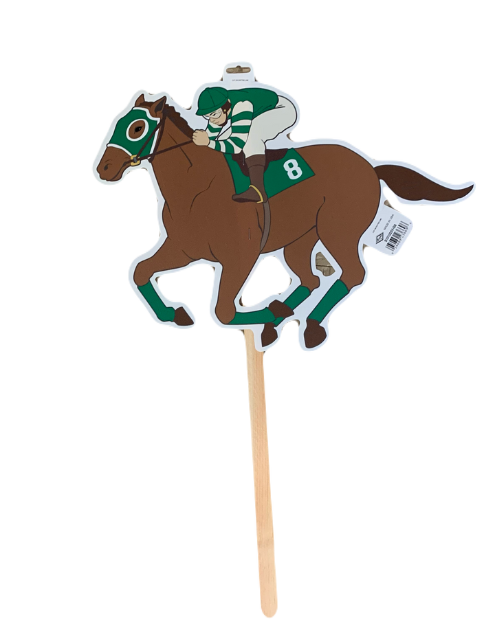 Economy Horse and Jockey Yard Sign (wood stake)