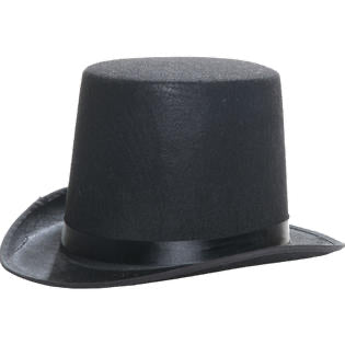 Black Felt Top Hat - Adult