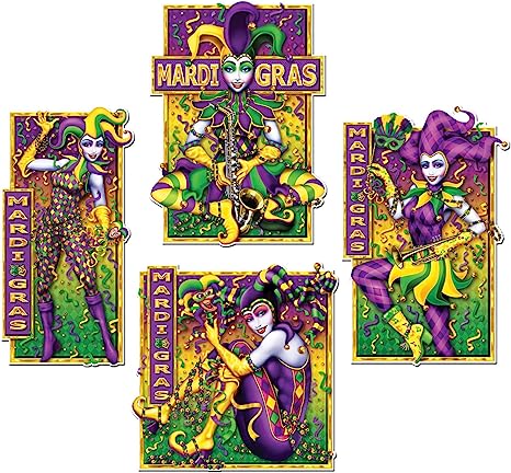 Mardi Gras Masquerade Mime Cutouts