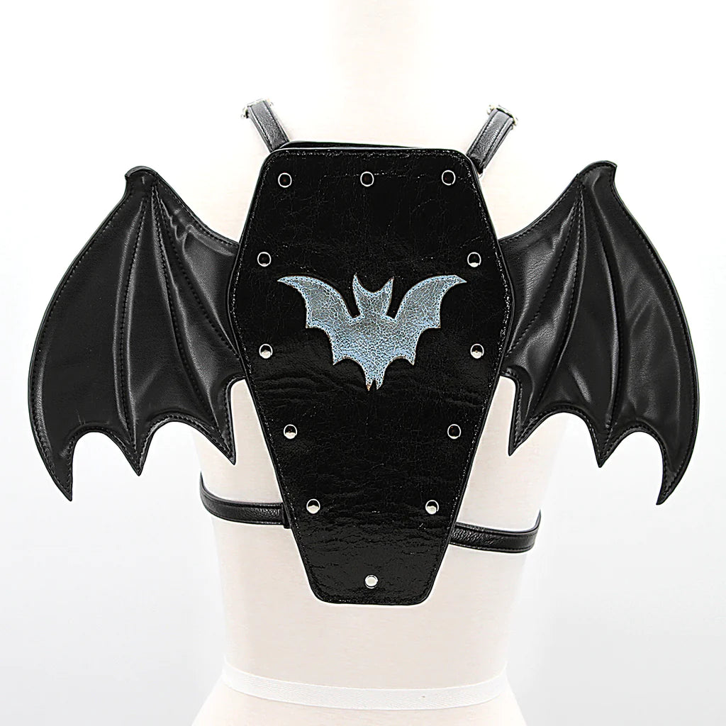 Bat Coffin Convertible Backpack In Vinyl