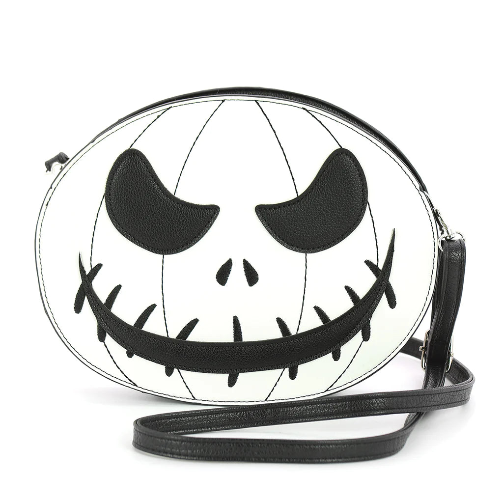 Glow In The Dark White Jack O Lantern Shoulder Bag