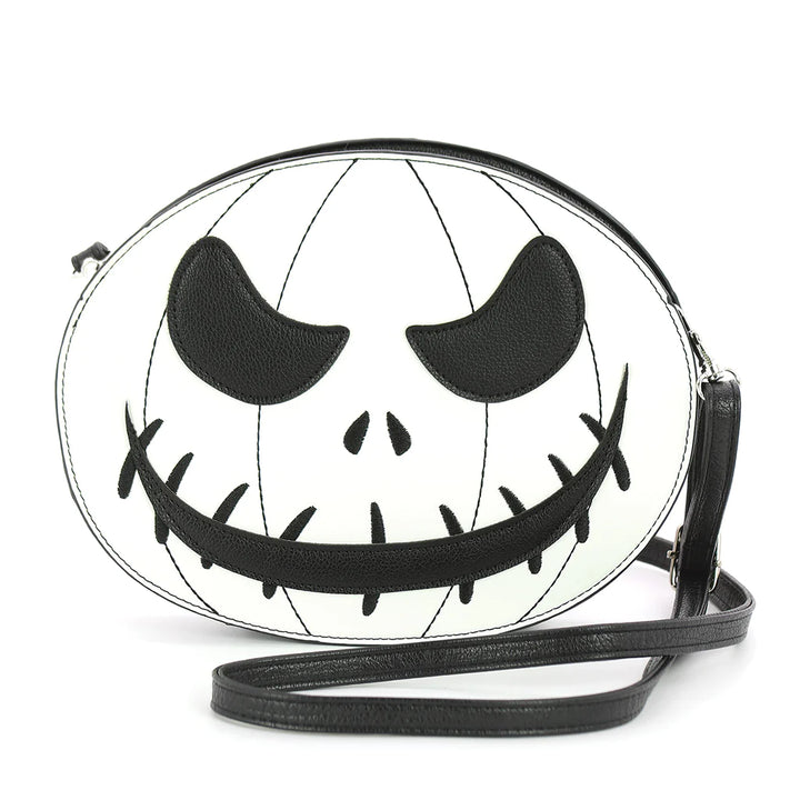 Glow In The Dark White Jack O Lantern Shoulder Bag