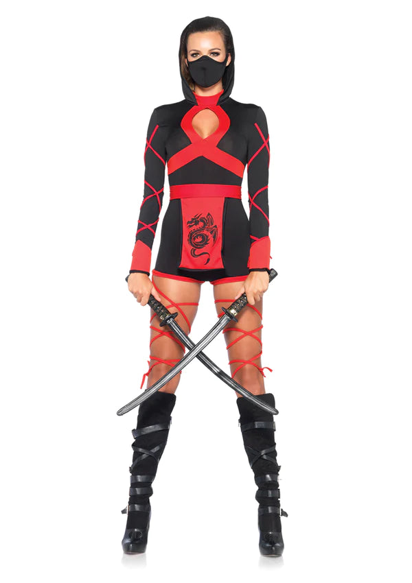 Red Dragon Ninja Costume Women's - Adult