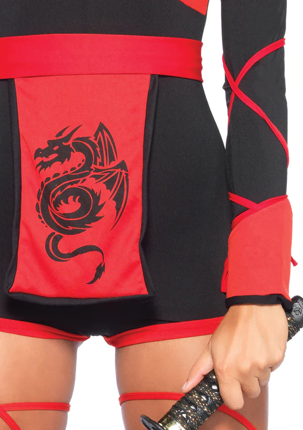 Red Dragon Ninja Costume Women's - Adult