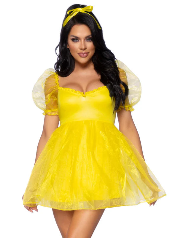 Adult Babydoll Organza Dress -  4  Solid Colors