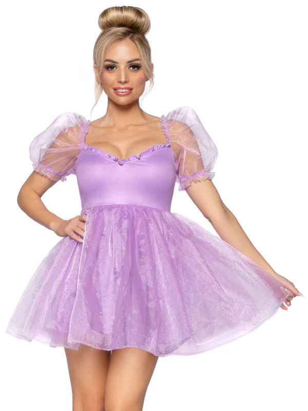 Adult Babydoll Organza Dress -  4  Solid Colors