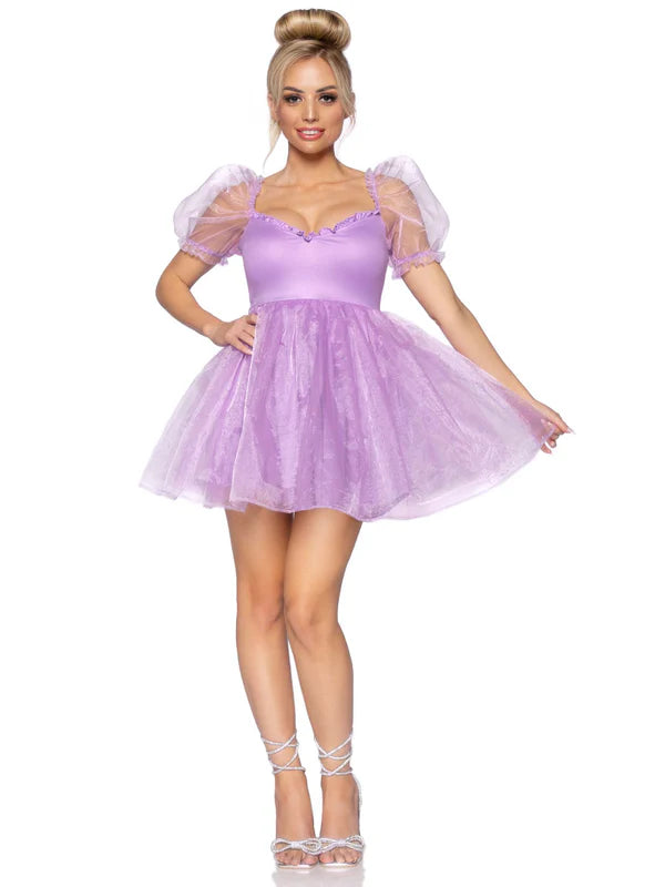 Adult Babydoll Organza Dress -  4  Solid Colors