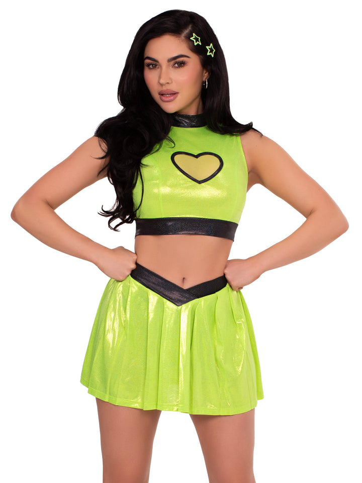 Super Baddie - Super Hero Cartoon Costume - Women's Lt Green
