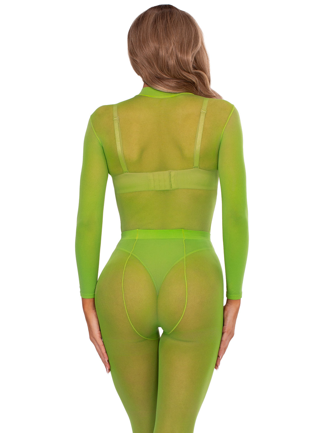 Sheer Full Body Suit - Green