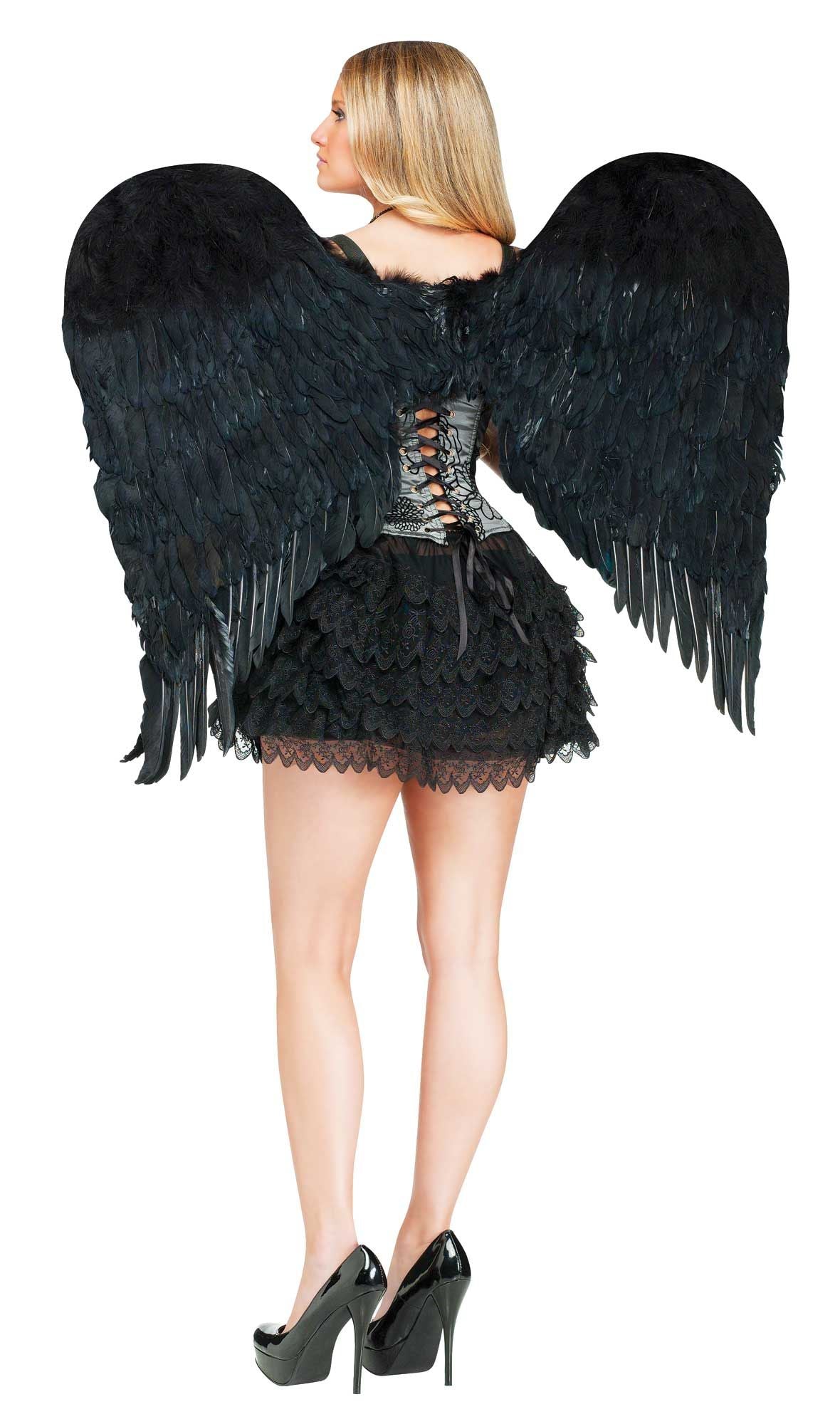 36 Black feather Angel Wings