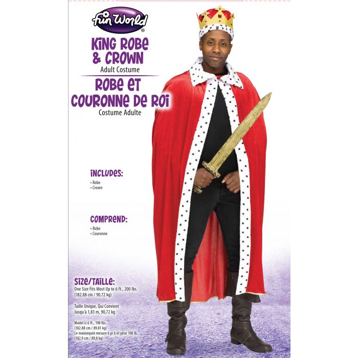 Red King's Robe & Crown - Adult