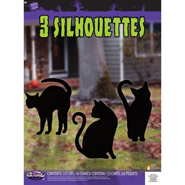 Black Cat Yard Silhouettes 3 Pk.