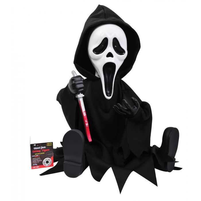 Ghost Face Animated Sitting Figure - 11"