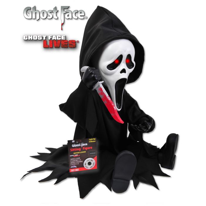 Ghost Face Animated Sitting Figure - 11"