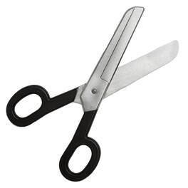 Black Plastic Scissors