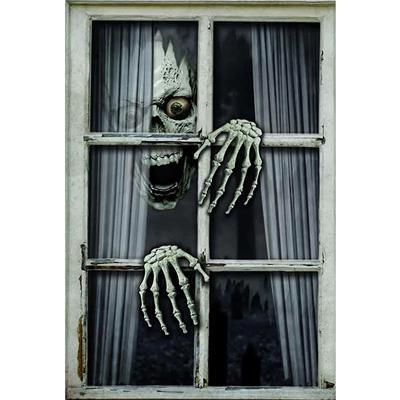 Fabric w/Skeleton in Window Print