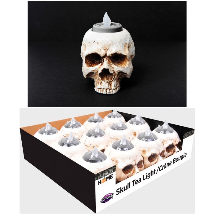 Battery Operated Skull Tea Light