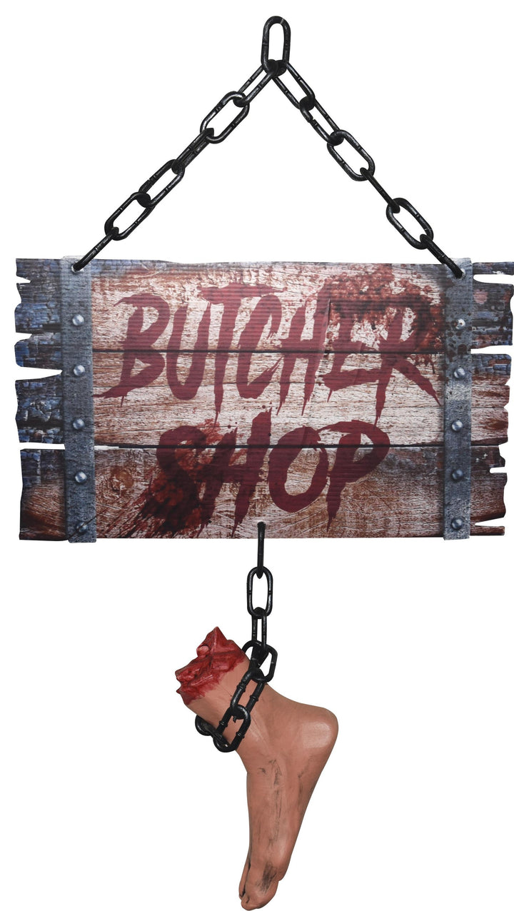 23.5" Butcher Shop Sign w/Severed Hand or Foot