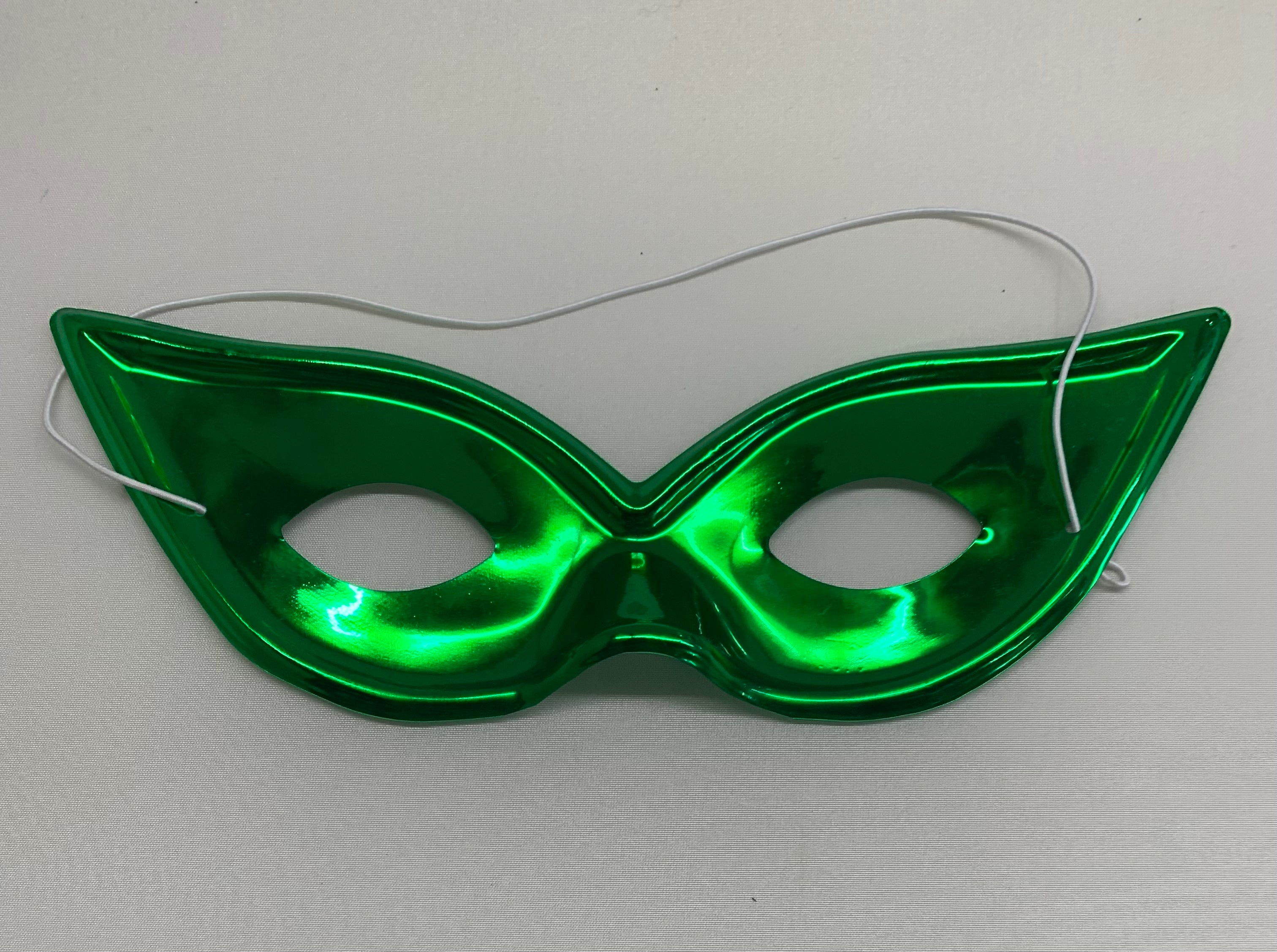 Light Weight Plastic Metallic Harlequin Half Masks