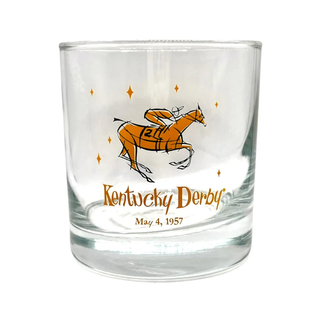 Kentucky Derby 152 - Throwback 1957 Retro Rocks Glass