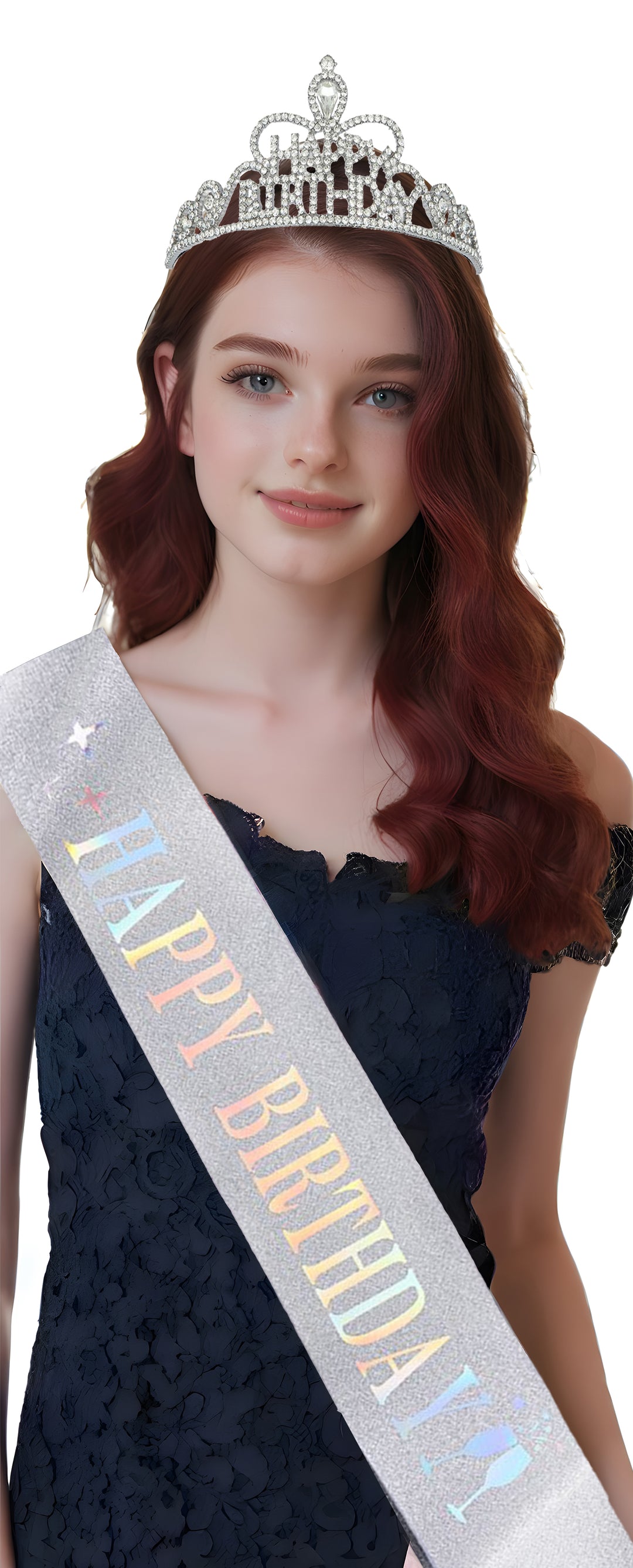 Happy Birthday Tiara and Sash Set