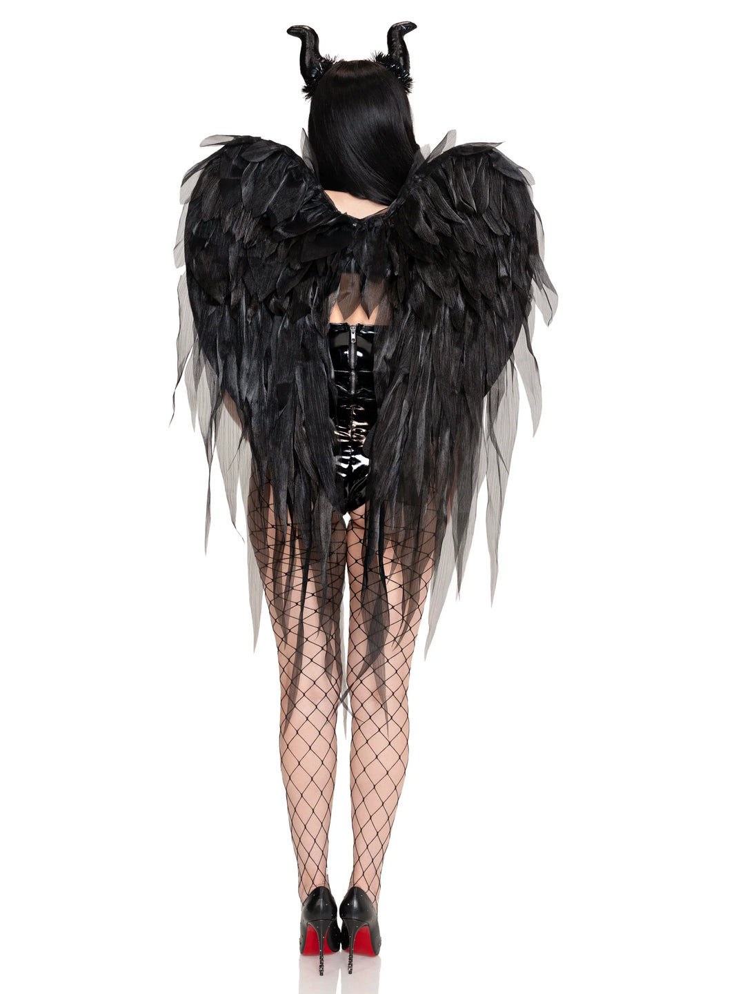2 PC Dark Enchantress Chiffon Wings &amp; Horn Headband