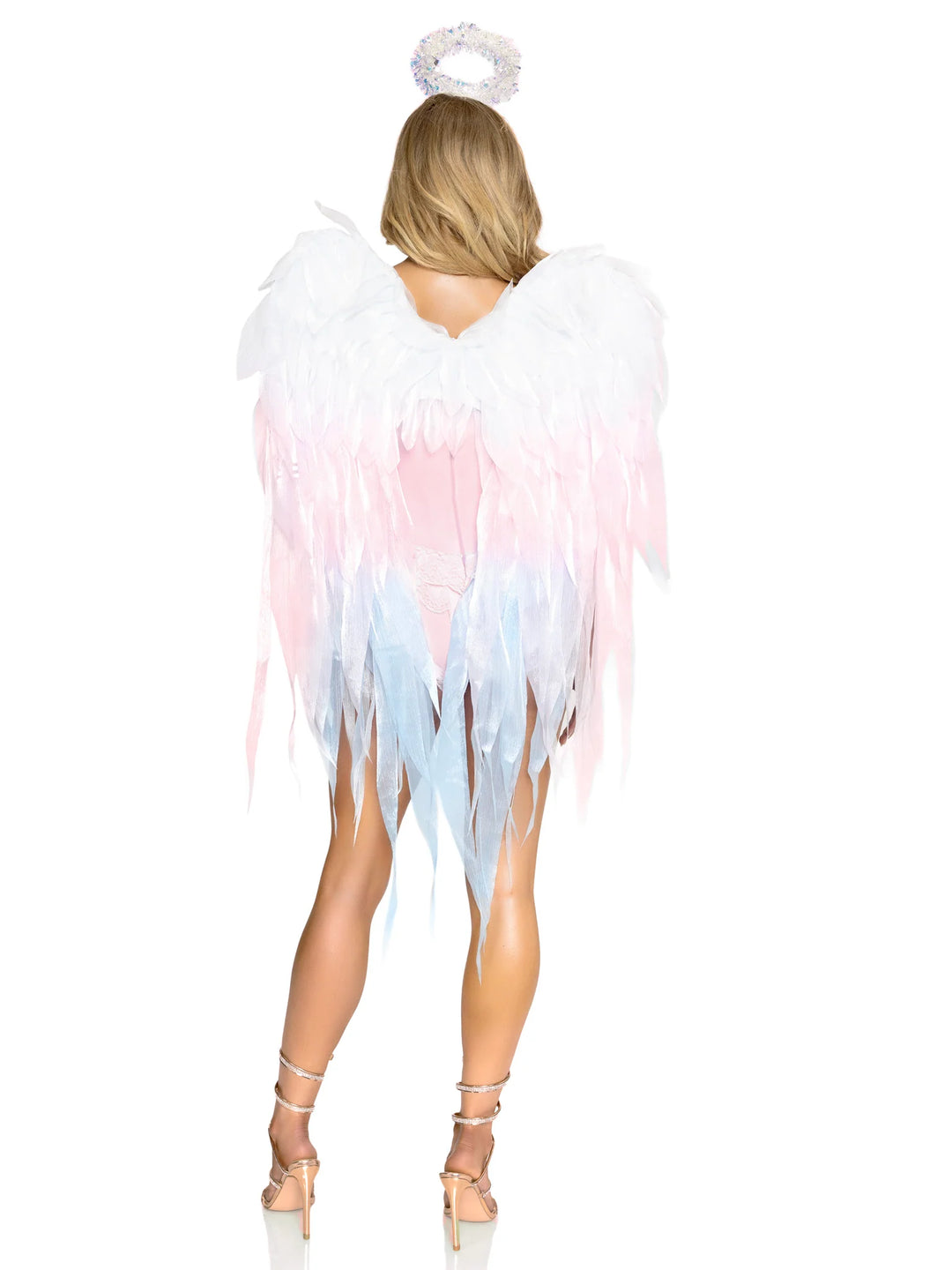 2 PC Angel Ombre Chiffon Wings &amp; Halo Headband