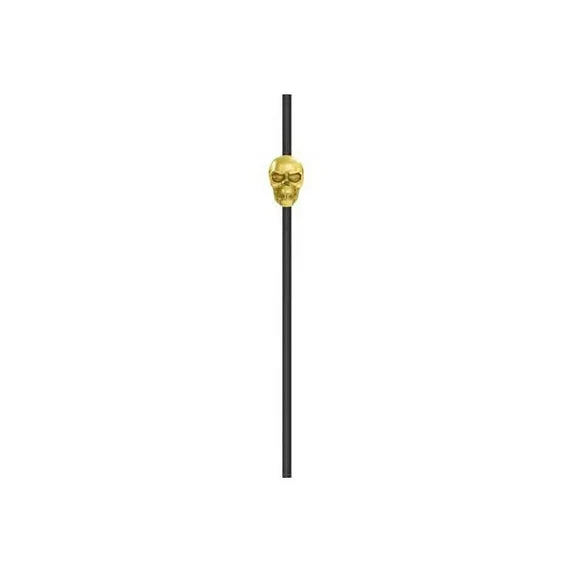 Gold Skull Straws - 6/pk