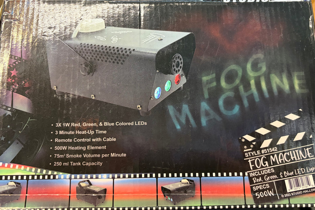 Fog Machine with 3 LED Lights - 500 Watt