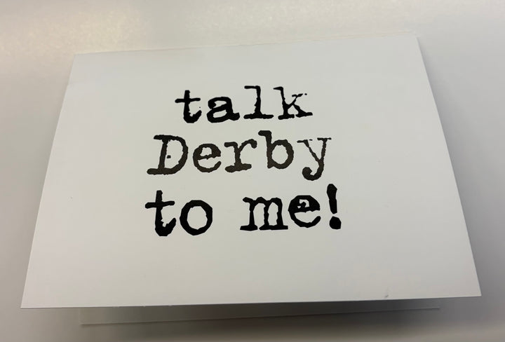 Kentucky Derby "talk derby to me" Invitations  10/pkg