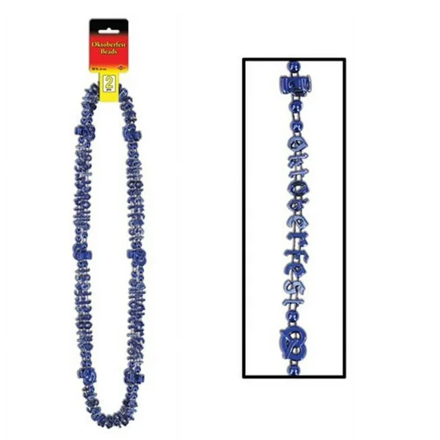 Blue Oktoberfest Beads - 2/pkg