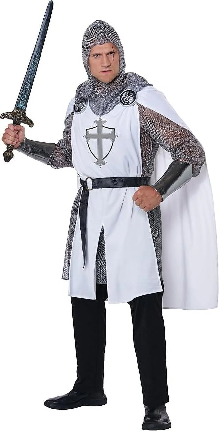 Knight's Surcoat (Tunic/Cape, Belt, Medallions, Cuffs)- Adult