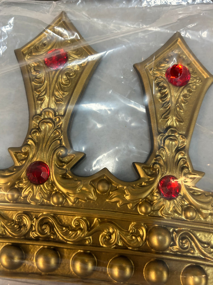 King's Gold Foam Crown with Red Jewels
