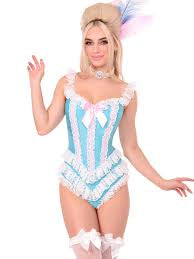 Ruffle Bodysuit with Corset Boning