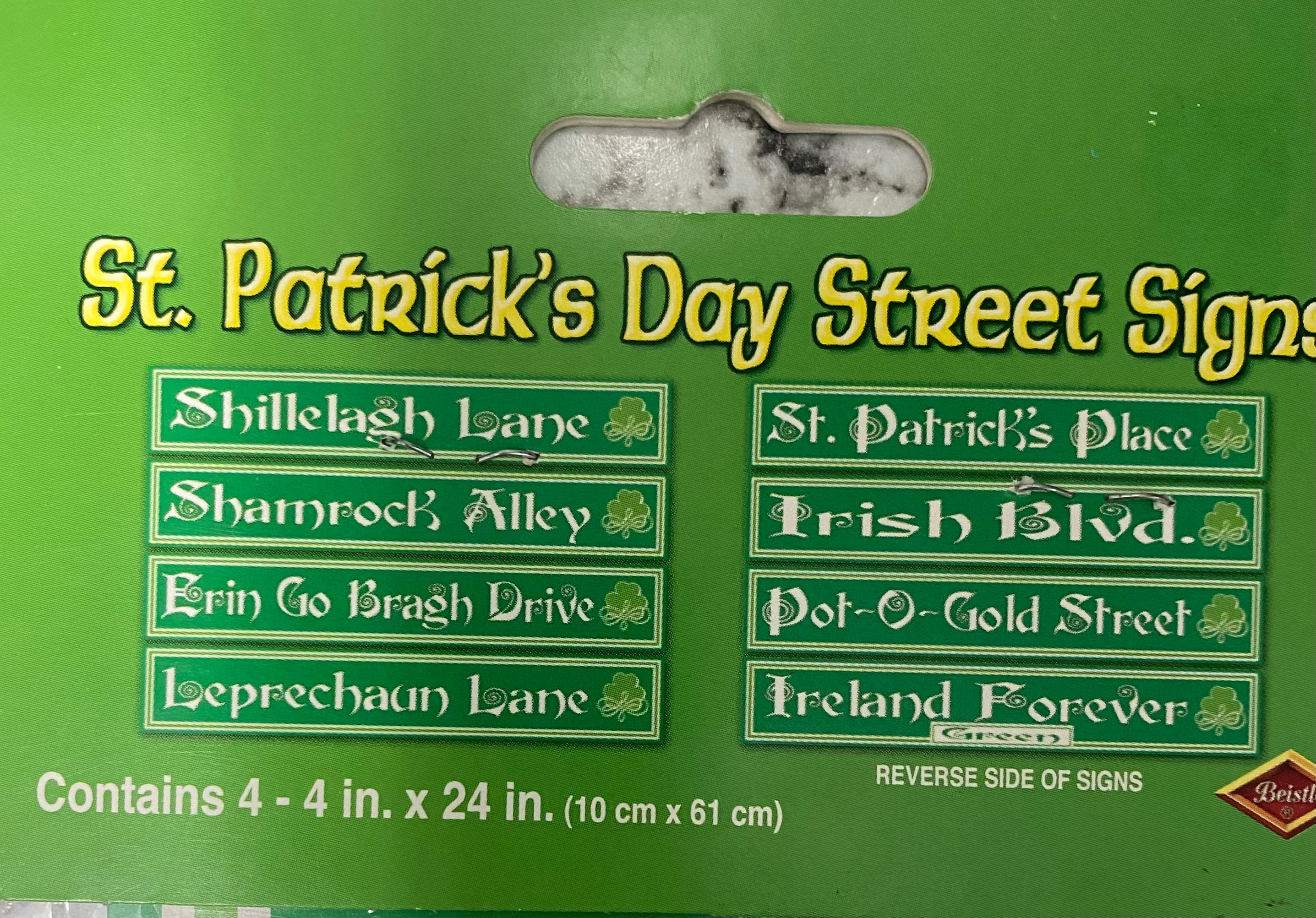 St. Patrick's Day Street Signs