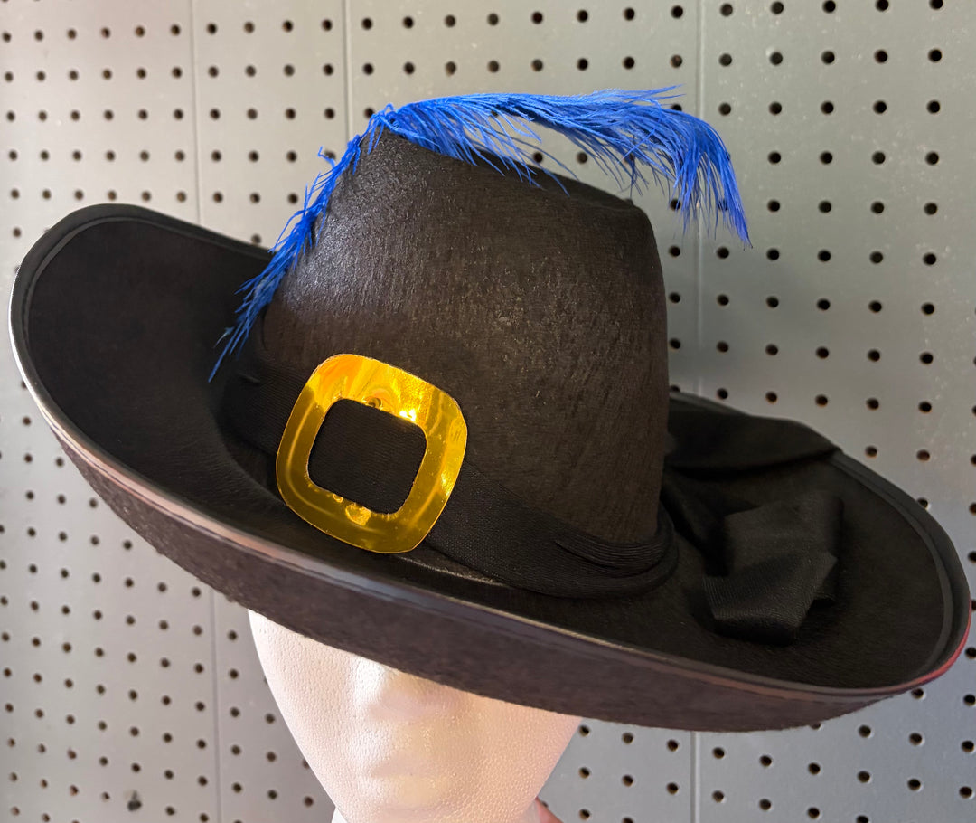 Felt Musketeer Hat - Black