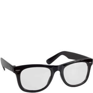 Reporter black frame glasses