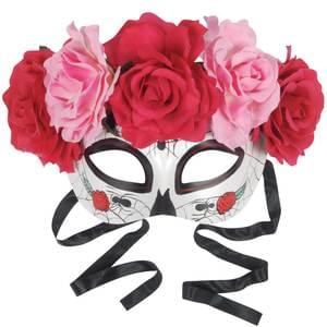 Day of the Dead Mask W Roses