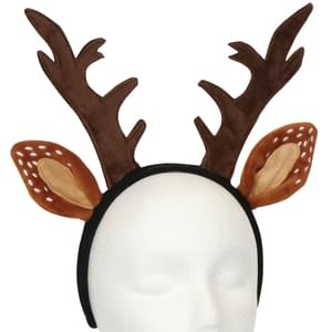 Deer Headband with Ears & Antlers