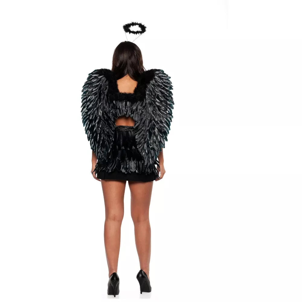 Black Feather Angel Wings