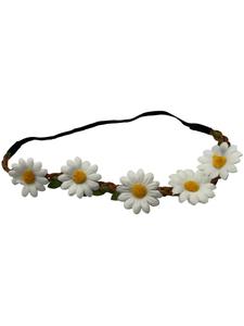 White Daisy Hippie/Fairy Flower Headband