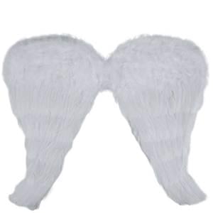 14" Small White Feather Angel Wings