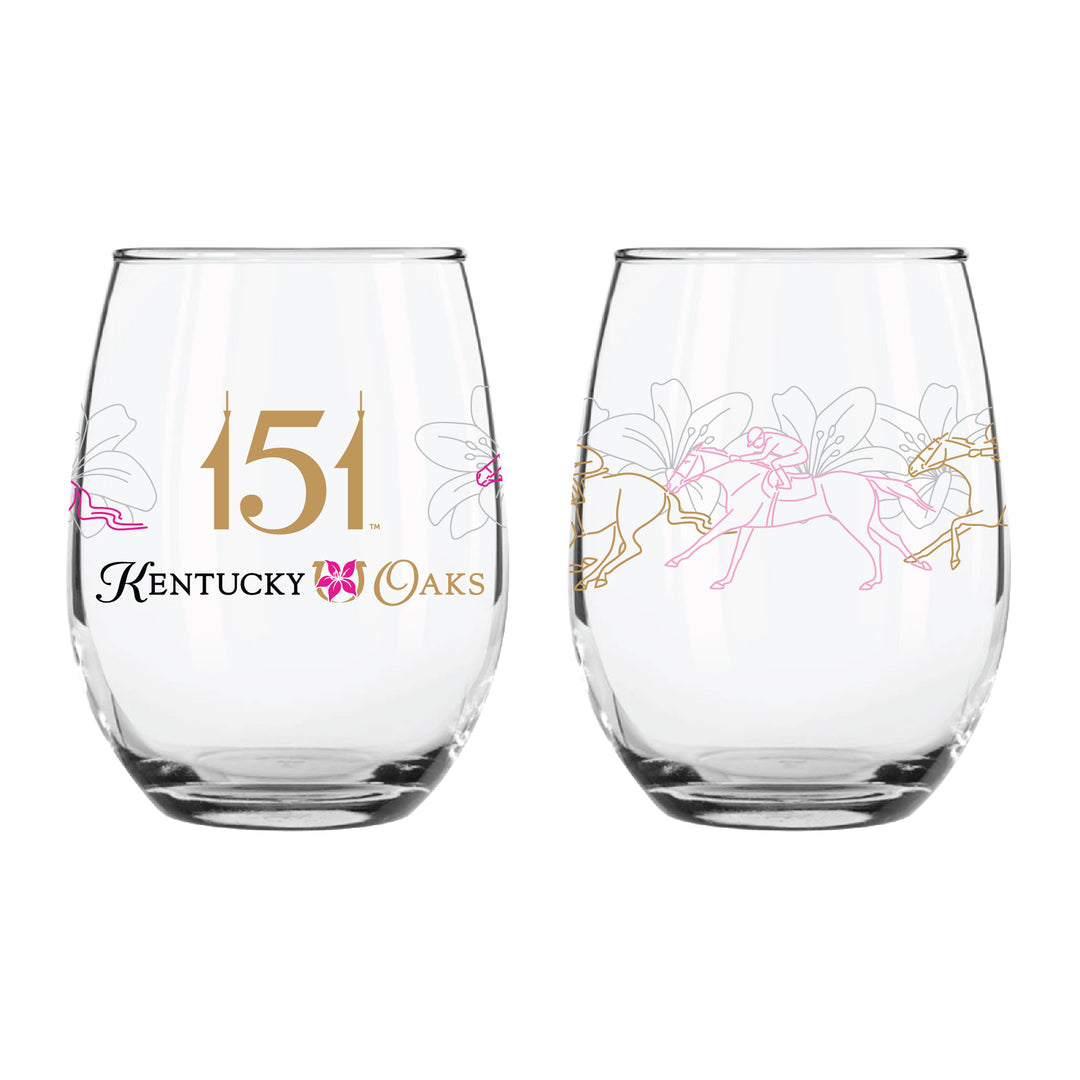 Kentucky Oaks 151 - Official Oaks Lily Glass