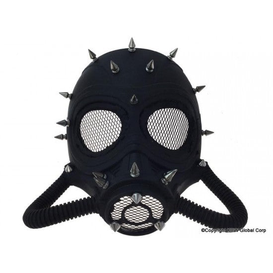 Black Full Spiked Gas Mask