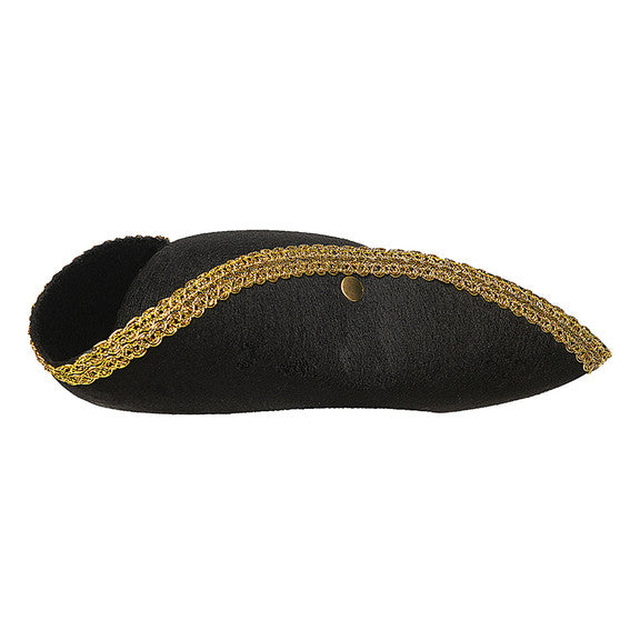 Tri Corner Hat with Gold Trim