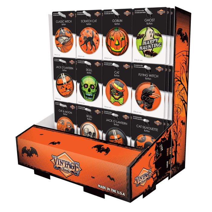 Vintage Halloween Button - Counter Display with buttons
