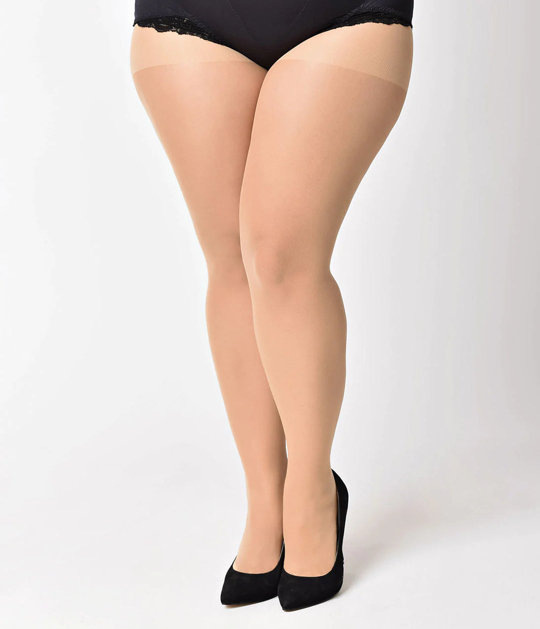 Nylon Women's Plus Size Tights - Nude