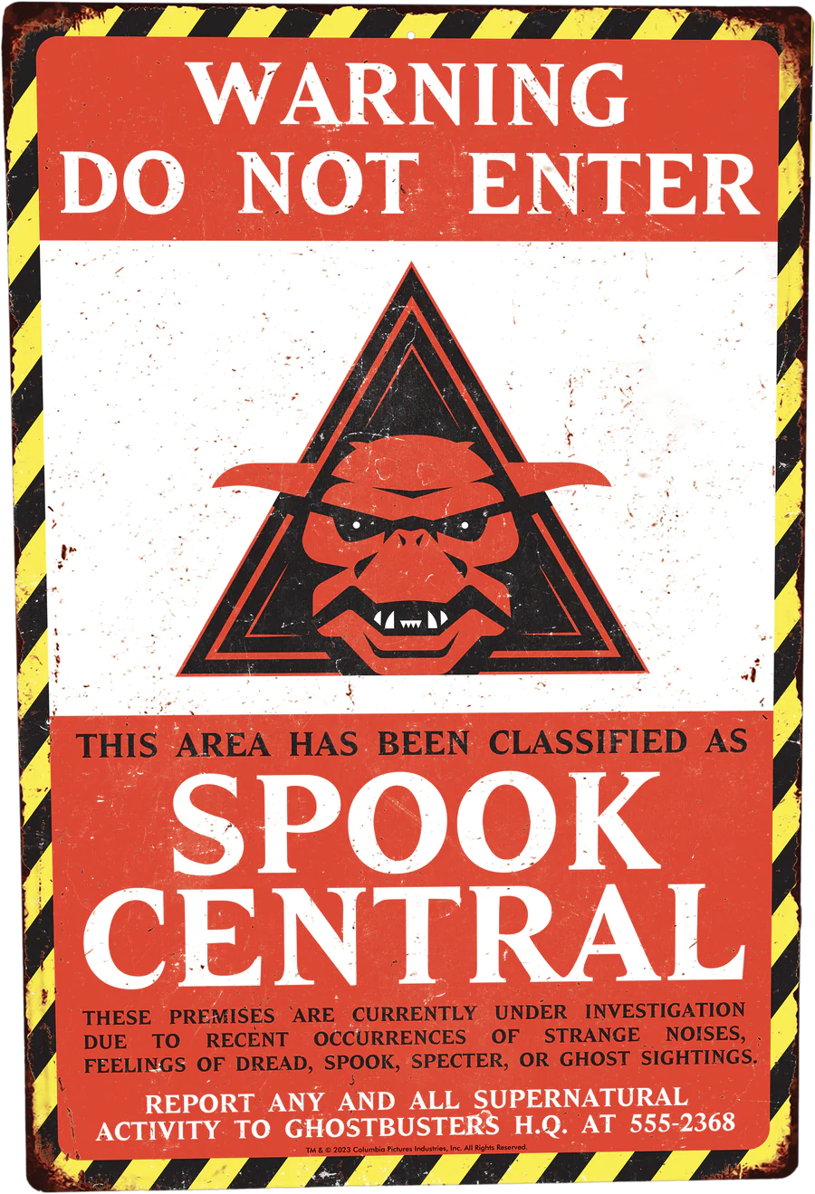 Ghostbusters Spook Central Metal Sign