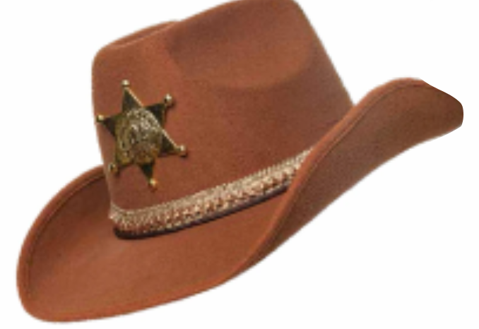 Deluxe Brown Sheriff Hat with Gold Star