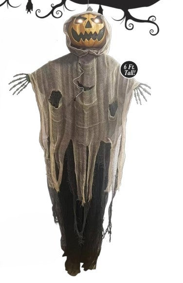 Hanging Sonic Pumpkin Man Prop - 72"